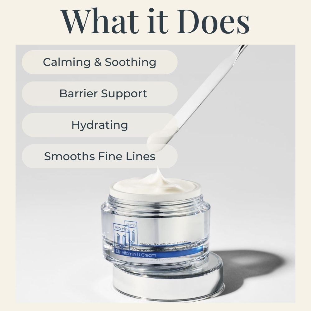 Jar of Vitamin U Cream on a white background