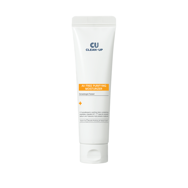 Tube of CU Clean-Up Purifying Moisturizer on transparent background.