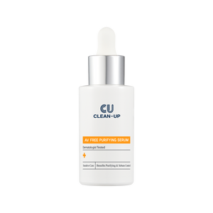 CU Clean-Up serum bottle on transparent background.