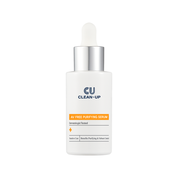 CU Clean-Up serum bottle on transparent background.