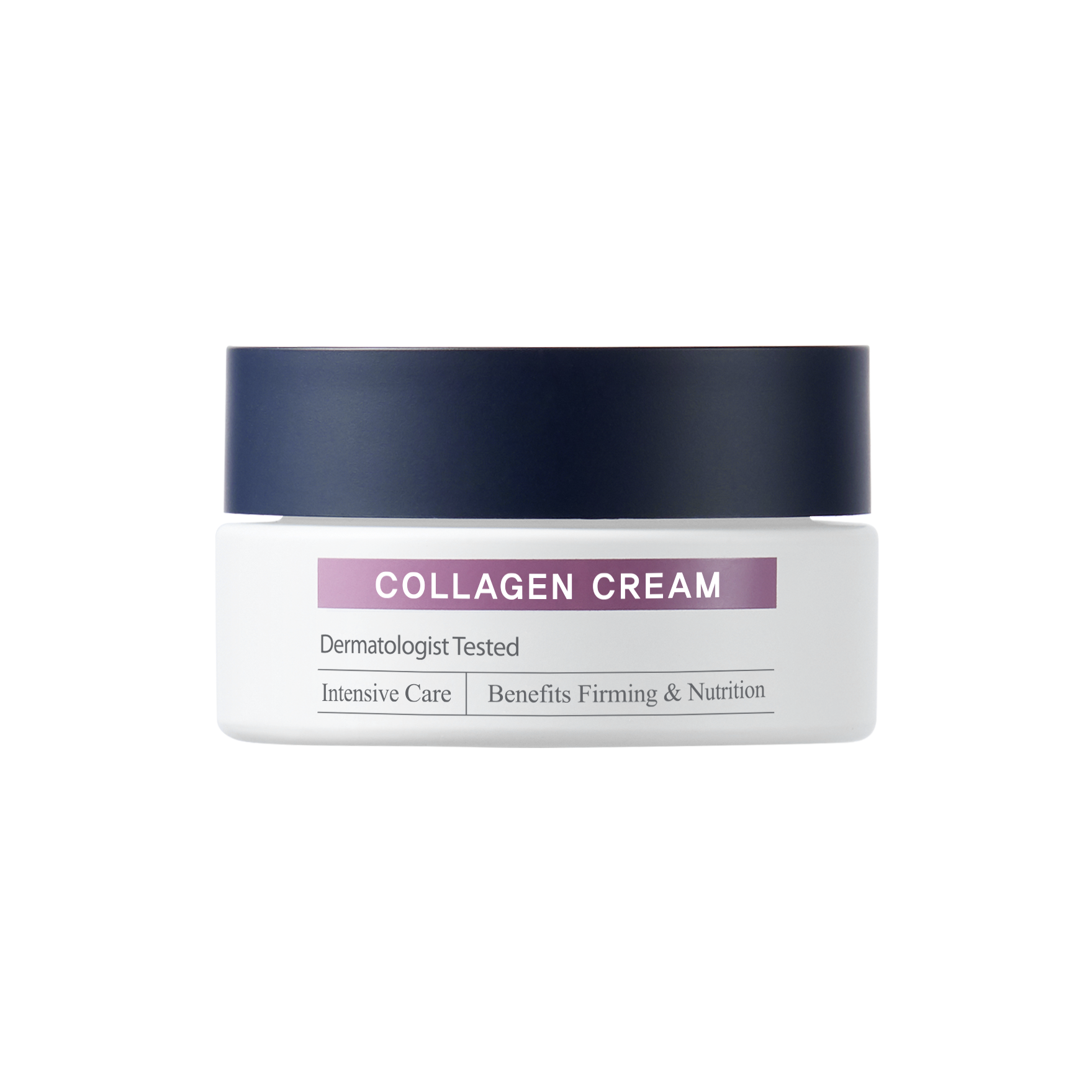 front of cu cleanup collagen cream on transparent background.