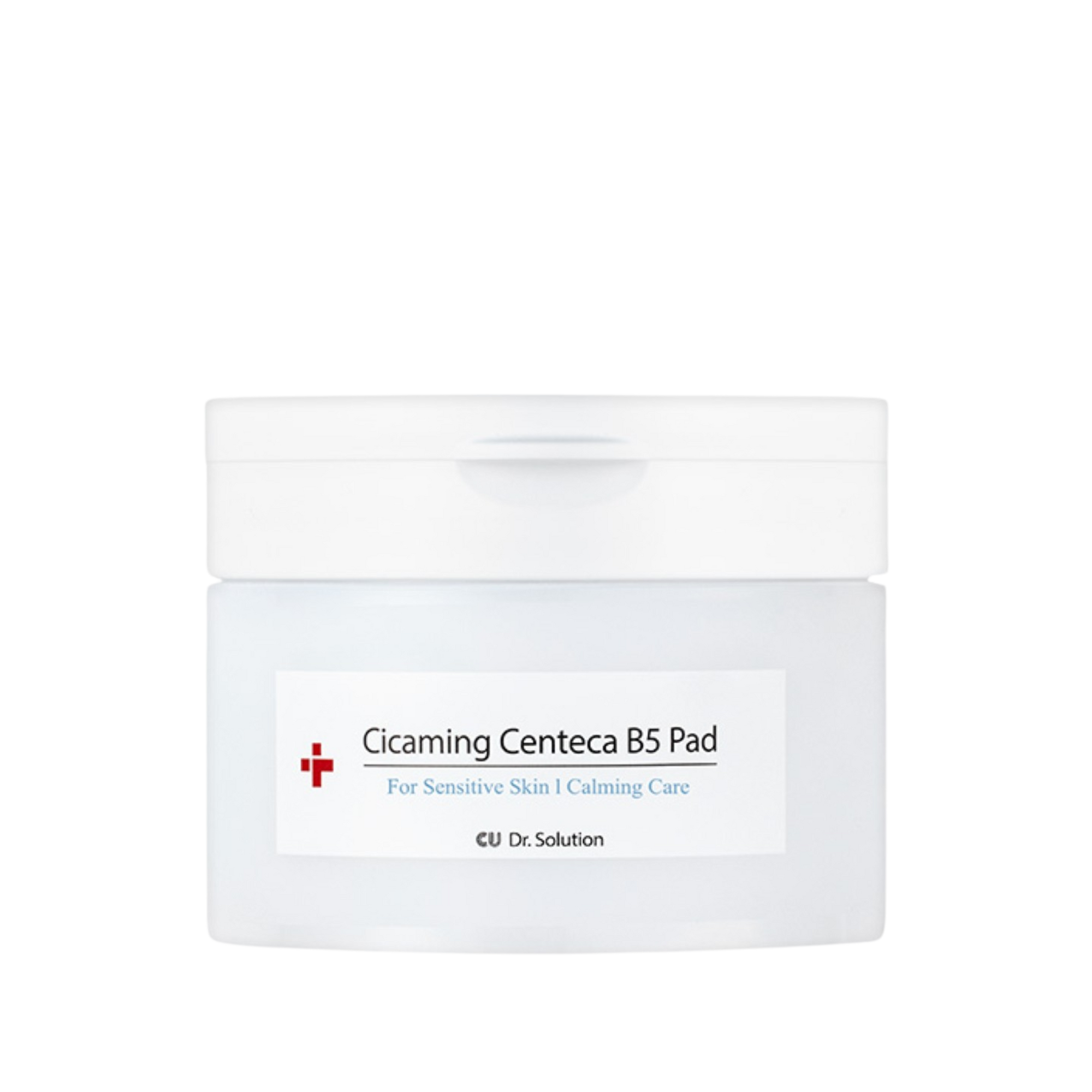 front view dr solution Cicaming Centeca B5 Pad toner packaging on a transparent background.