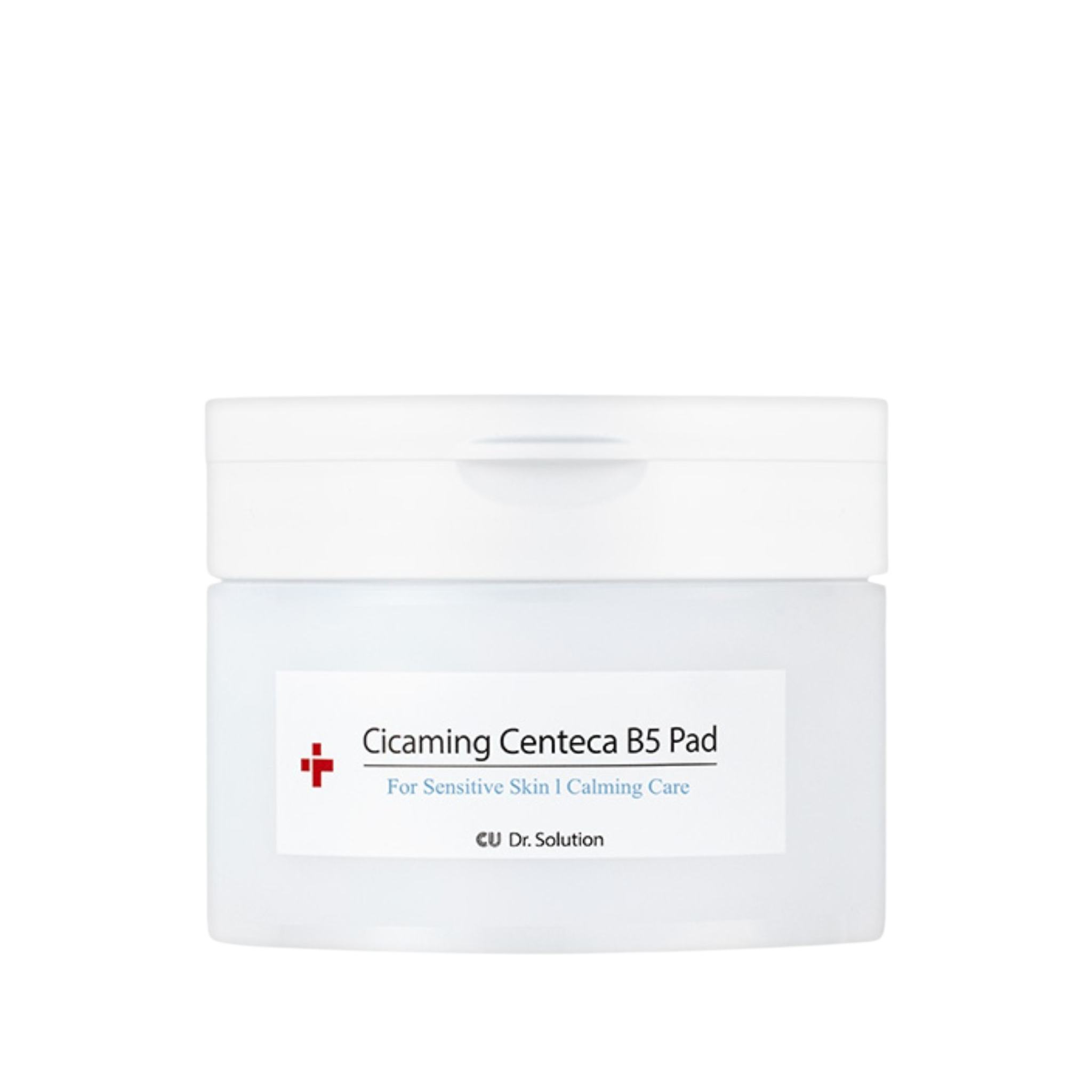 front view dr solution Cicaming Centeca B5 Pad toner packaging on a transparent background.